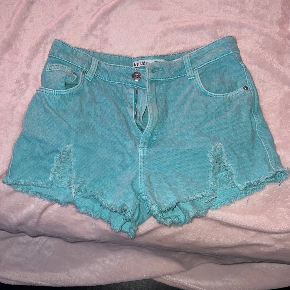 blue jean shorts